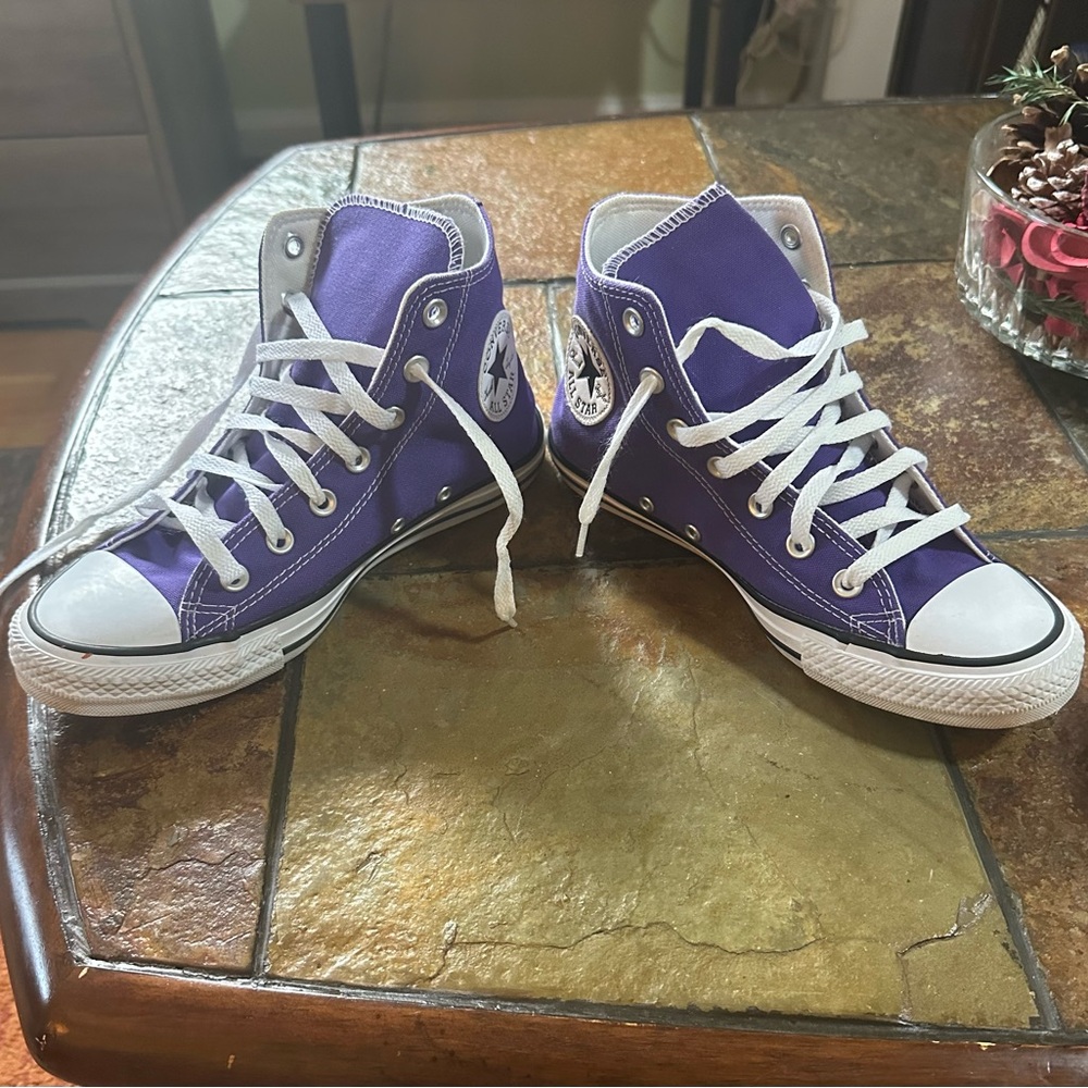 Purple High-Top Sneakers